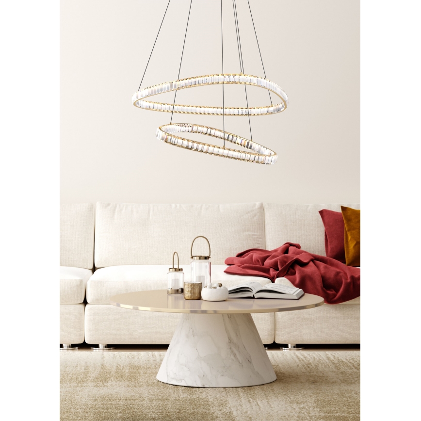Zuma Line - Lustre de cristal LED regulável em cabo LED/36W/230V 2700-6000K + comando à distância