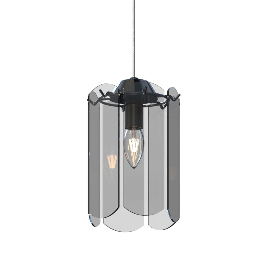 Zuma Line - Candeeiro suspenso 1xE14/40W/230V preto