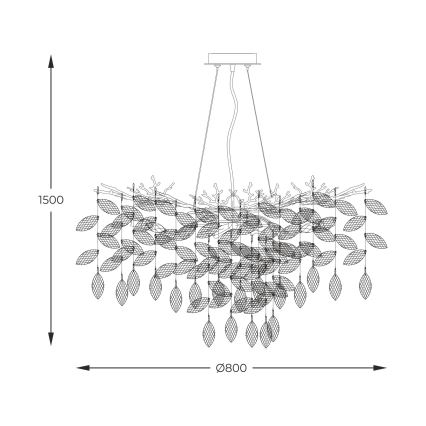 Zuma Line - Candeeiro suspenso 10xG9/3,5W/230V cromado brilhante