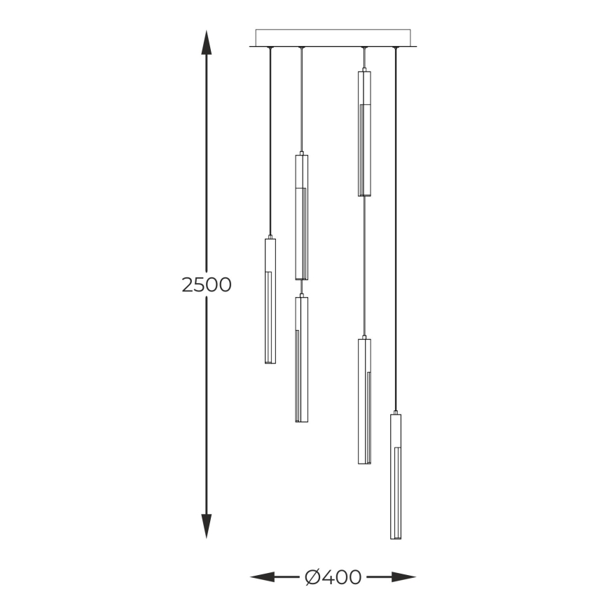 Zuma Line - Candeeiro suspenso LED com regulação LED/25W/230V