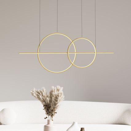 Zuma Line - Candeeiro suspenso LED com regulação LED/34W/230V dourado