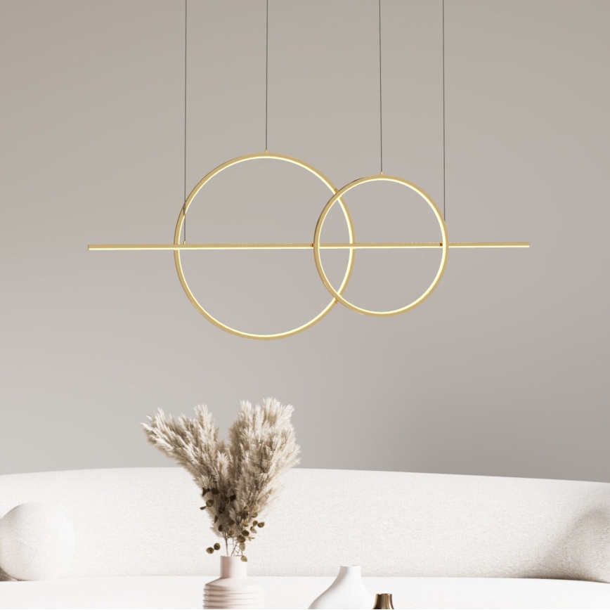 Zuma Line - Lustre LED dimmerável em cabo LED/34W/230V dourado