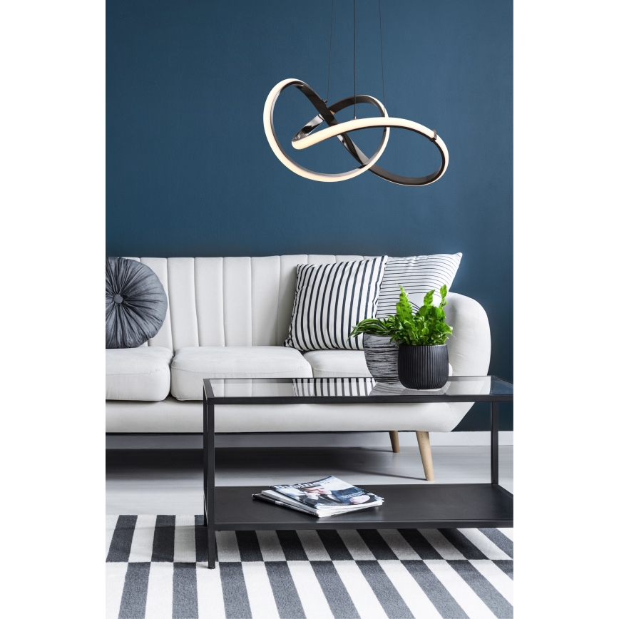 Zuma Line - Candeeiro suspenso LED com regulação LED/44W/230V preto