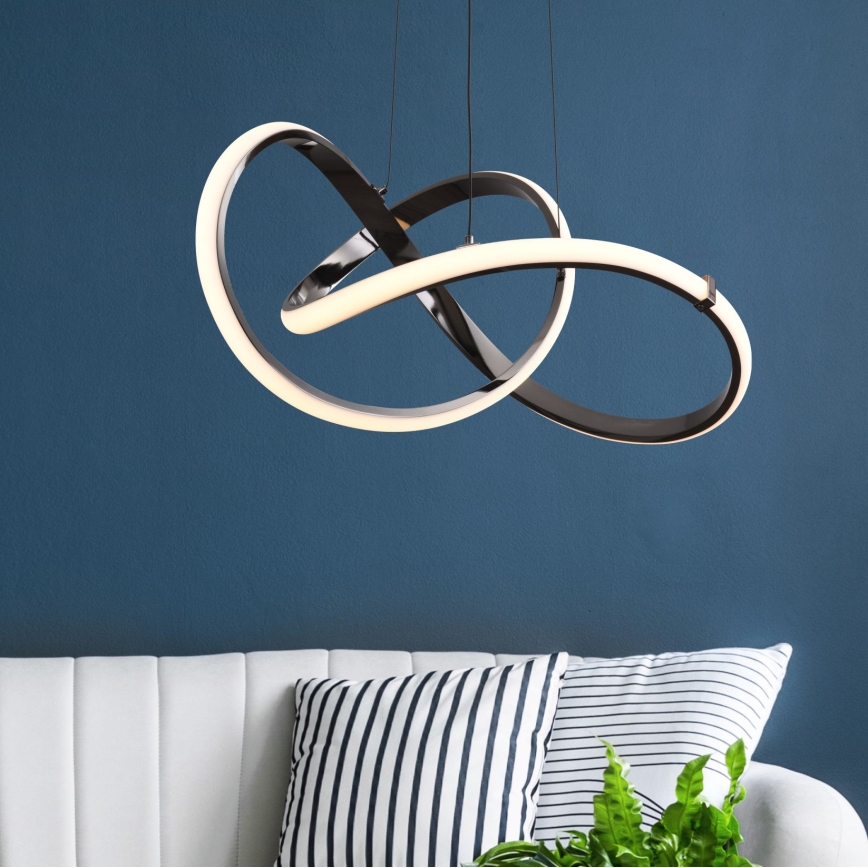 Zuma Line - Candeeiro suspenso LED com regulação LED/44W/230V preto