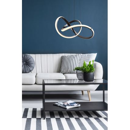 Zuma Line - Lustre LED regulável em cabo LED/44W/230V preto