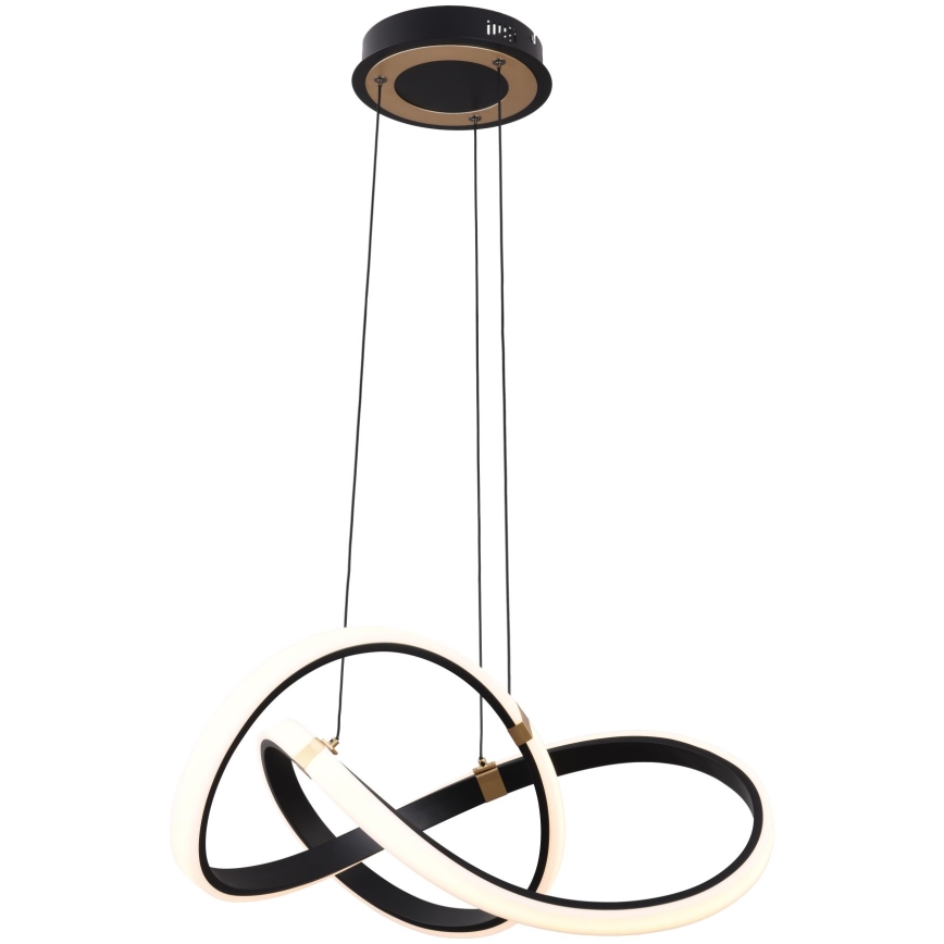 Zuma Line - Candeeiro suspenso LED com regulação LED/44W/230V preto/dourado