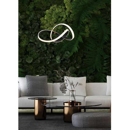Zuma Line - Candeeiro suspenso LED com regulação LED/44W/230V preto/dourado