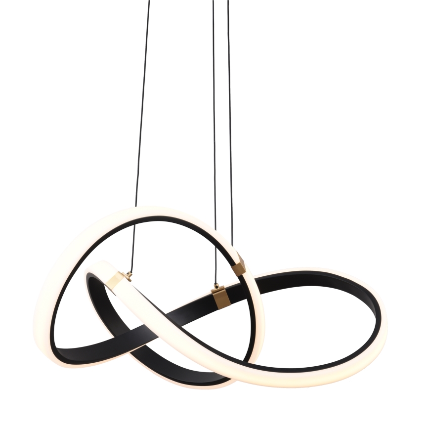 Zuma Line - Candeeiro suspenso LED com regulação LED/44W/230V preto/dourado