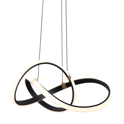 Zuma Line - Lustre LED regulável em cabo LED/44W/230V preto/dourado