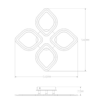 Zuma Line - Iluminação de teto LED com regulação LED/30W/230V 3000-6000K branco + comando