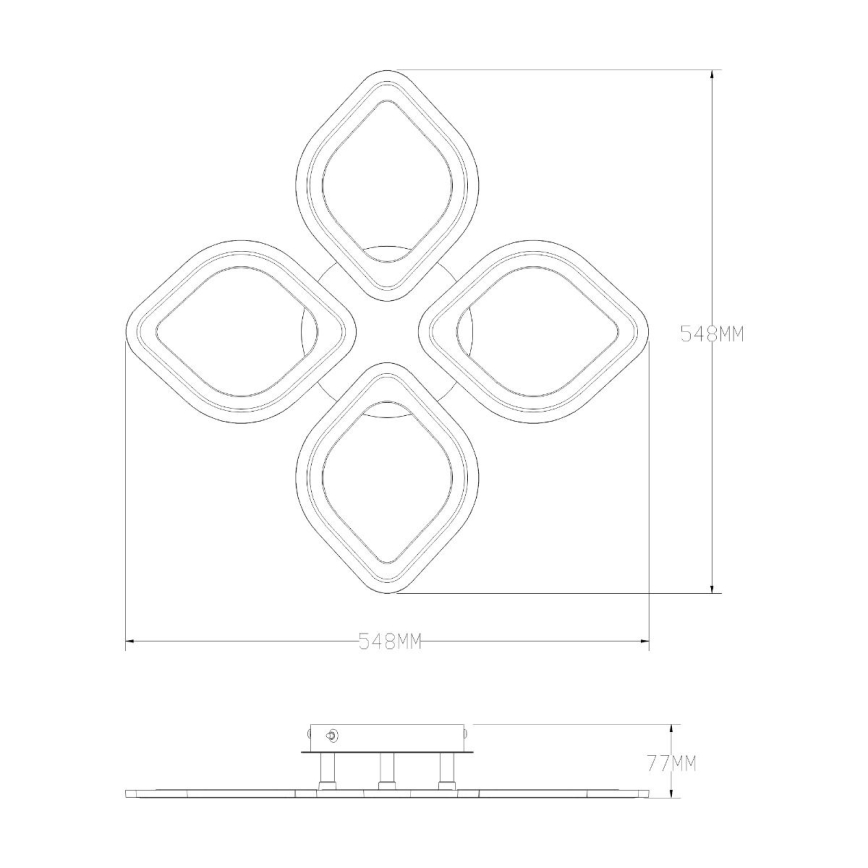 Zuma Line - Iluminação de teto LED com regulação LED/30W/230V 3000-6000K branco + comando