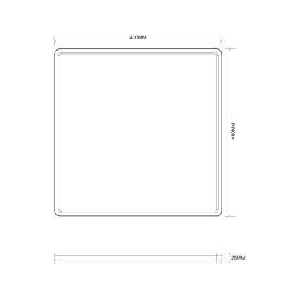 Zuma Line - Iluminação de teto LED com regulação LED/38W/230V + LED/12W 3000/4000/5500K 40x40 cm preto