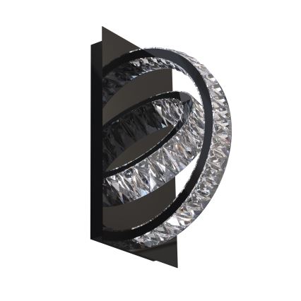 Linha Zuma - Iluminação de parede LED de cristal regulável LED/18W/230V 2700-6000K preto + comando