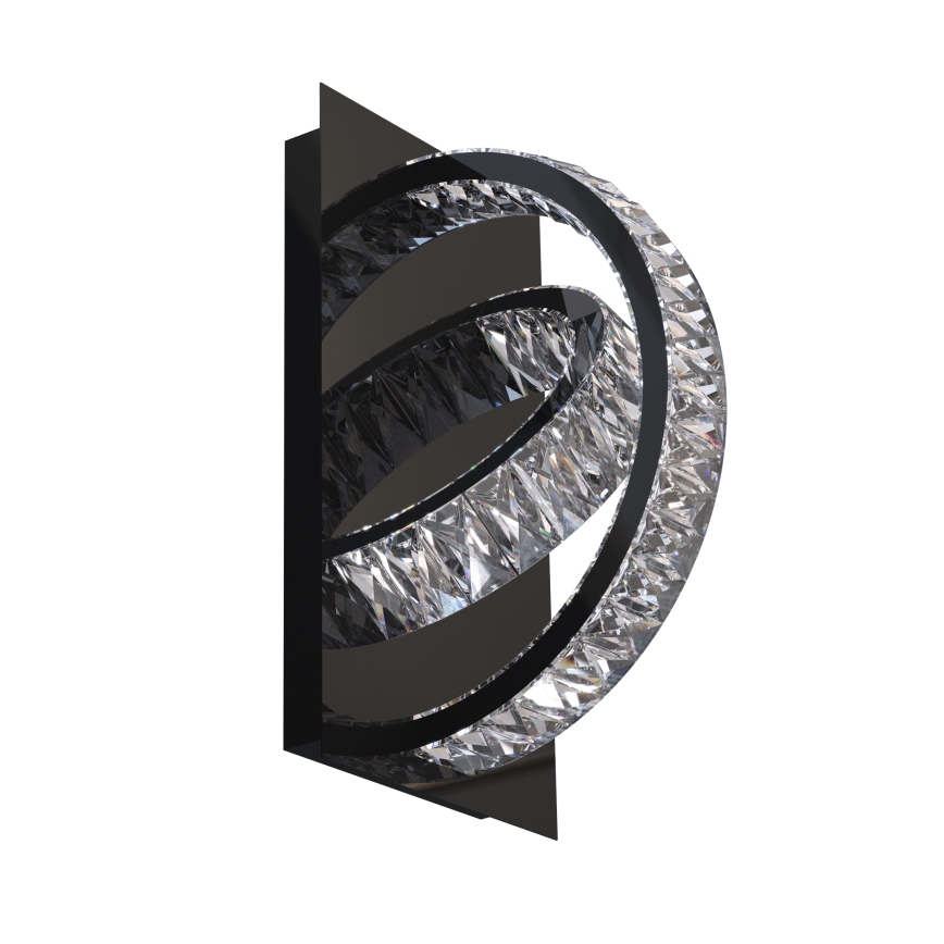 Linha Zuma - Iluminação de parede LED de cristal regulável LED/18W/230V 2700-6000K preto + comando