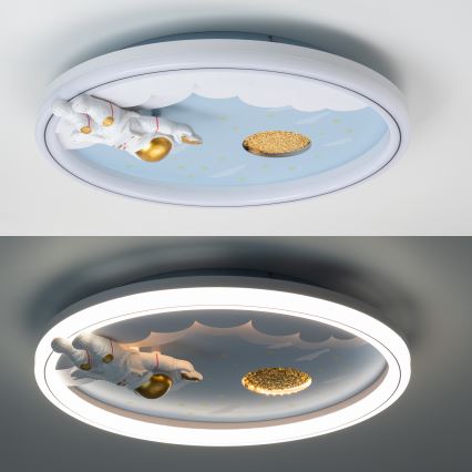 Zuma Line - Candeeiro de teto infantil LED regulável LED/42W/230V 3000/5700K astronauta