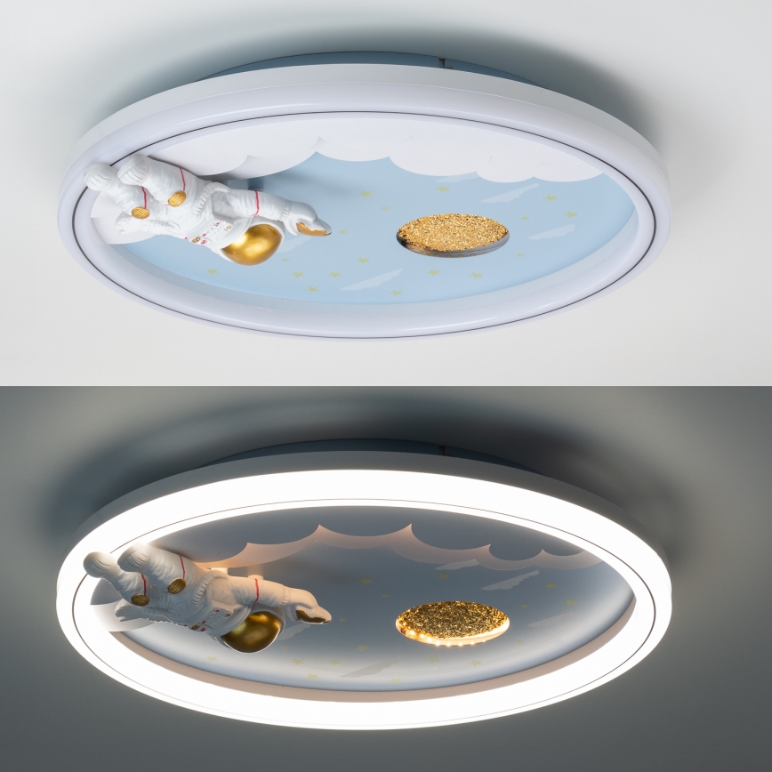 Zuma Line - Candeeiro de teto infantil LED regulável LED/42W/230V 3000/5700K astronauta