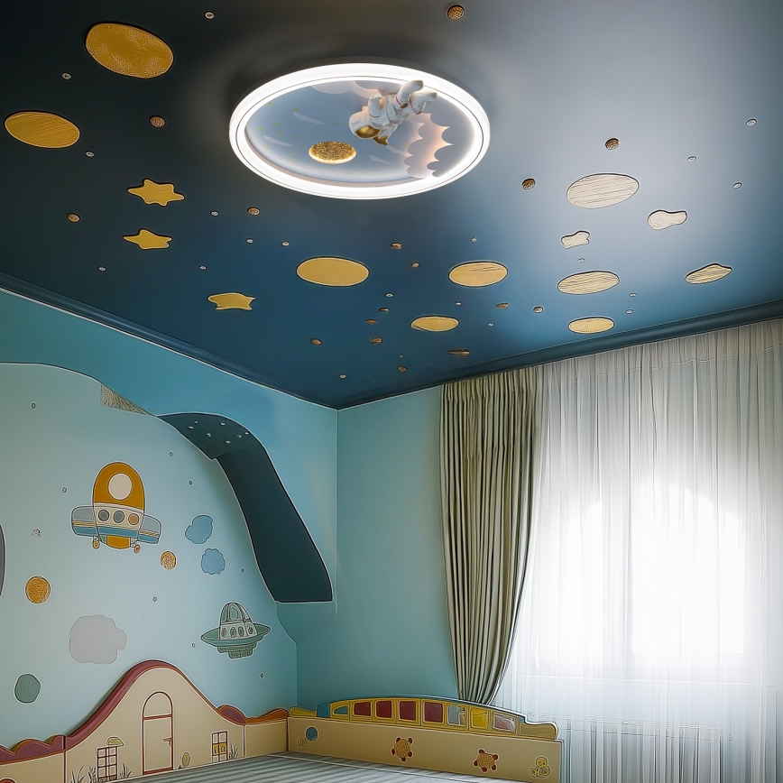 Zuma Line - Candeeiro de teto infantil LED regulável LED/42W/230V 3000/5700K astronauta