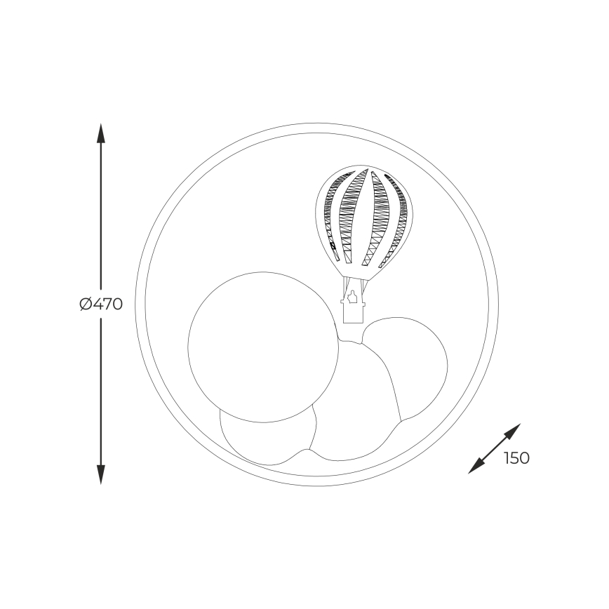 Zuma Line - Candeeiro de teto infantil LED regulável LED/42W/230V 3000/5700K rosa