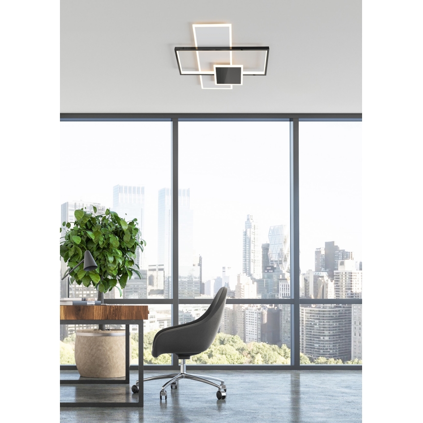Zuma Line - Iluminação de teto LED com regulação LED/46W/230V preto