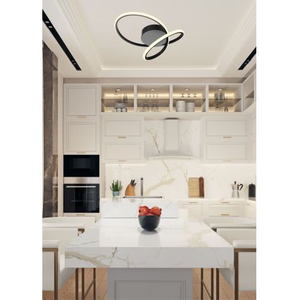 Zuma Line - Iluminação de teto LED com regulação LED/27W/230V preto