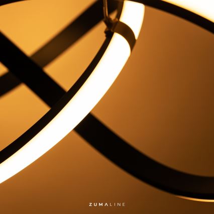 Zuma Line - Candelabro integrado LED com regulação LED/44W/230V preto/dourado