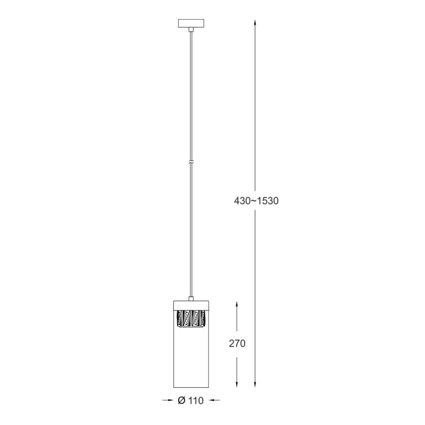 Zuma Line - Candeeiro suspenso 1xG9/28W/230V latão