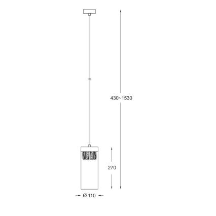 Zuma Line - Candelabro suspenso de cristal 1xG9/28W/230V