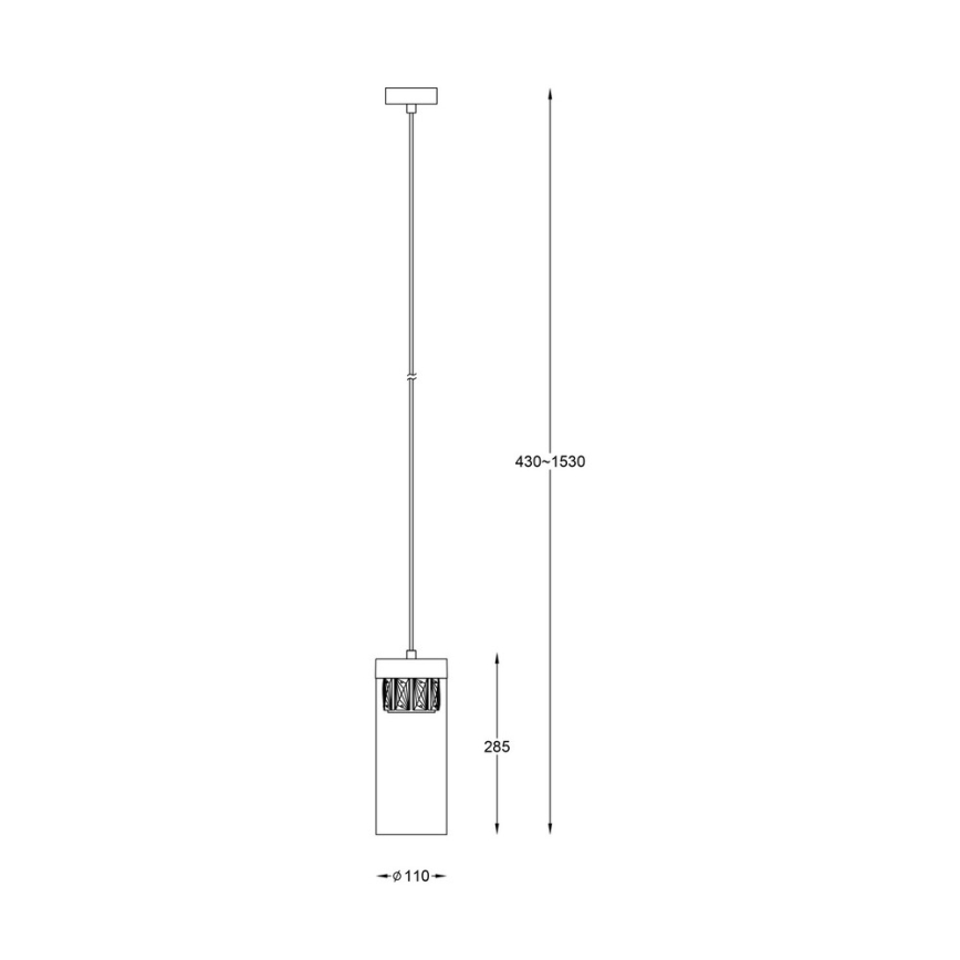Zuma Line - Candelabro suspenso de cristal 1xG9/28W/230V