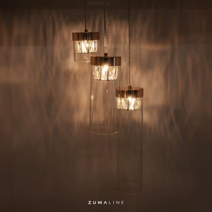 Zuma Line - Candelabro suspenso de cristal 3xG9/28W/230V