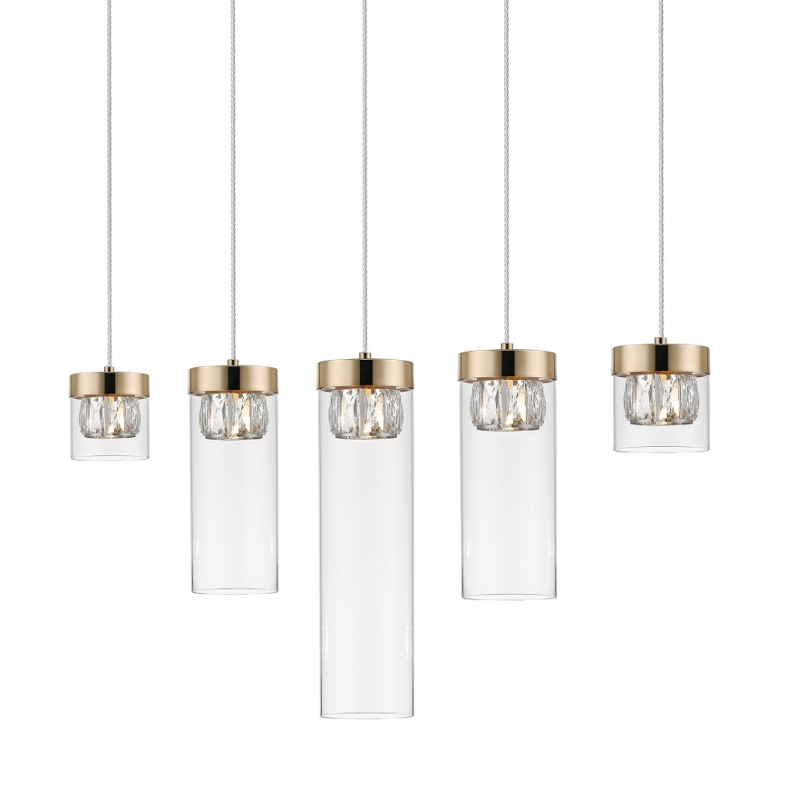 Zuma Line - Candelabro suspenso de cristal 5xG9/28W/230V