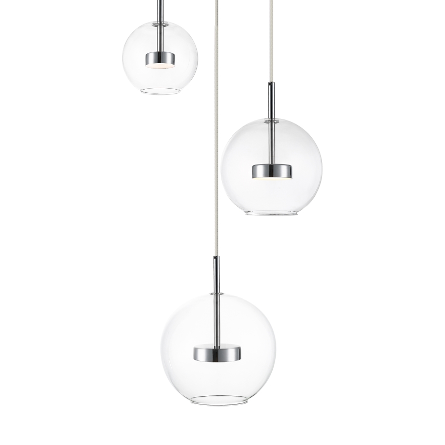Zuma Line - Candeeiro suspenso LED 3xLED/5W/230V cromado brilhante