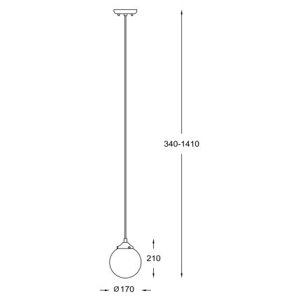 Zuma Line - Candelabro suspenso 1xE27/40W/230V