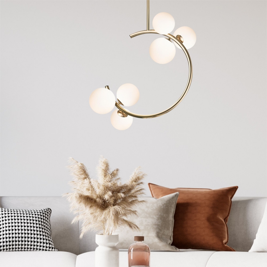 Zuma Line - Candeeiro suspenso 6xG9/33W/230V dourado