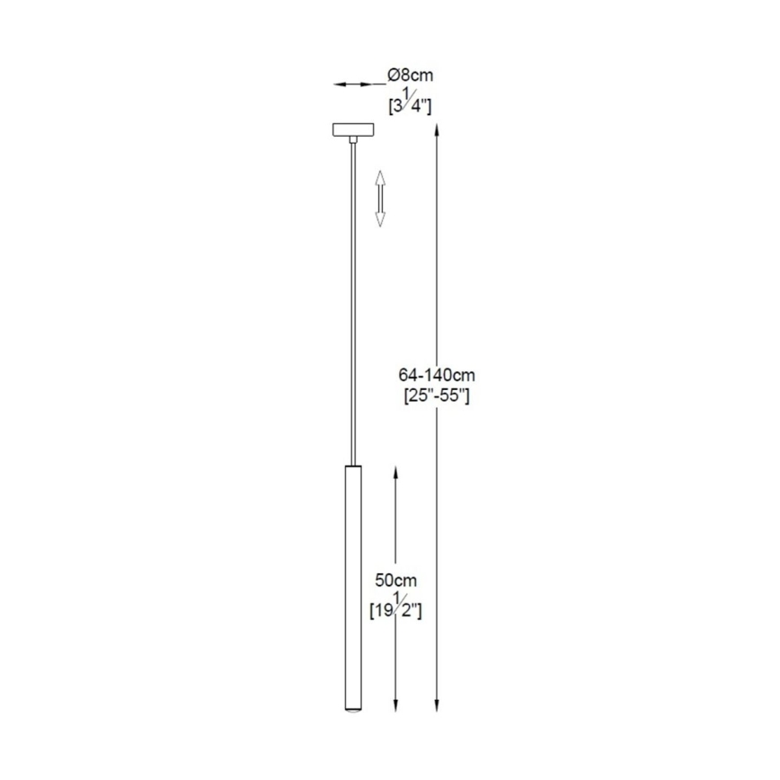 Zuma Line - Candeeiro suspenso LED LED/5W/230V dourado