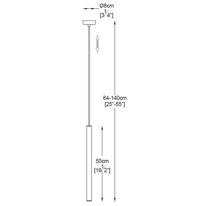 Zuma Line - Candeeiro suspenso LED LED/5W/230V preto cromado brilhante