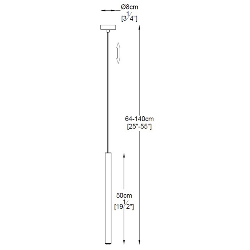 Zuma Line - Candeeiro suspenso LED LED/5W/230V preto cromado brilhante
