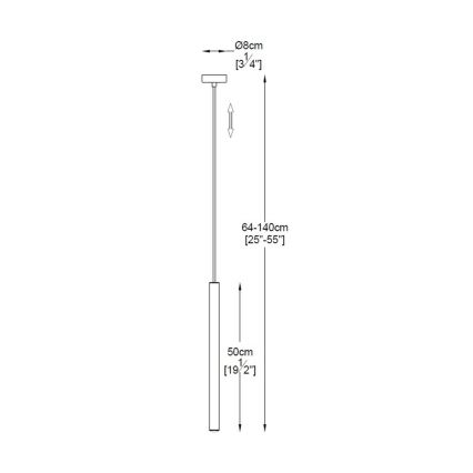 Zuma Line - Candeeiro suspenso LED LED/5W/230V preto