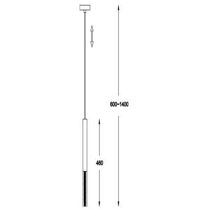 Zuma Line - Candelabro suspenso LED 1xLED/5W/230V