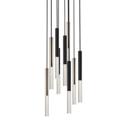 Zuma Line - Candeeiro suspenso LED 9xLED/5W/230V preto/latão
