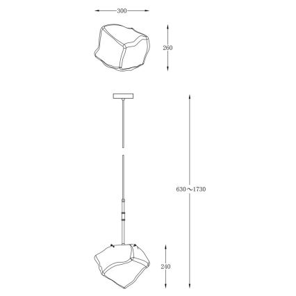 Zuma Line - Candelabro suspenso 1xE27/40W/230V