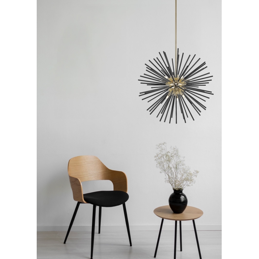 Zuma Line - Candeeiro suspenso 9xG9/42W/230V dourado/preto
