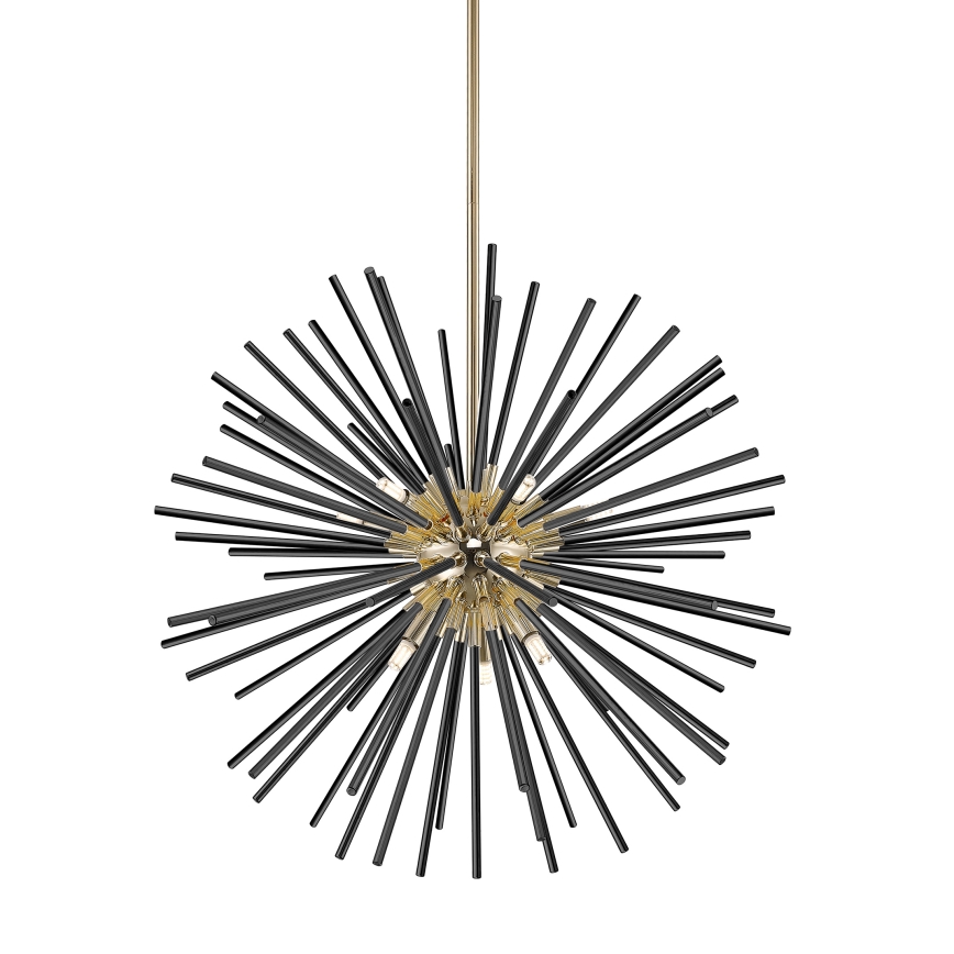 Zuma Line - Candeeiro suspenso 9xG9/42W/230V dourado/preto