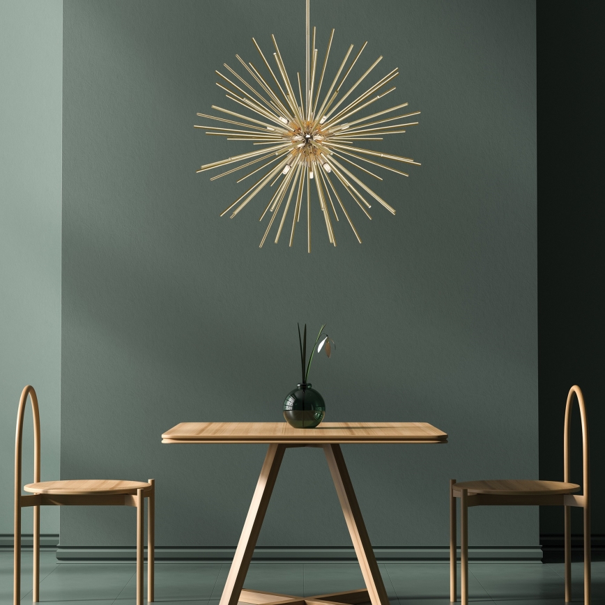 Zuma Line - Candeeiro suspenso 9xG9/42W/230V dourado