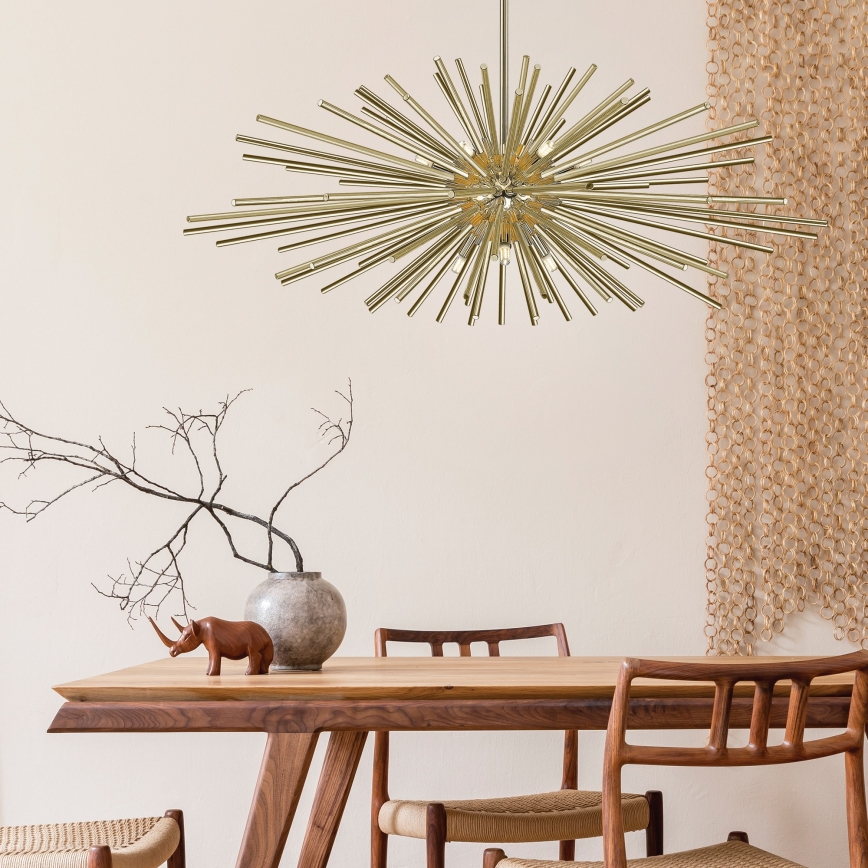 Zuma Line - Candeeiro suspenso 9xG9/42W/230V dourado