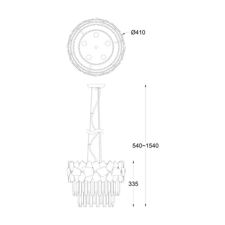 Zuma Line - Candelabro suspenso de cristal 5xE14/40W/230V