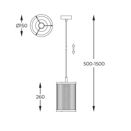 Zuma Line - Candeeiro suspenso 1xE14/40W/230V cromado brilhante