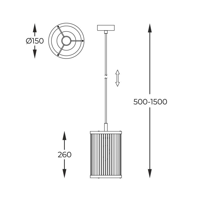 Zuma Line - Candeeiro suspenso 1xE14/40W/230V cromado brilhante