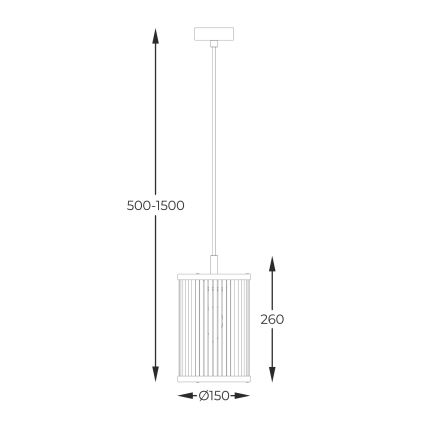 Zuma Line - Candeeiro suspenso 1xE14/60W/230V preto