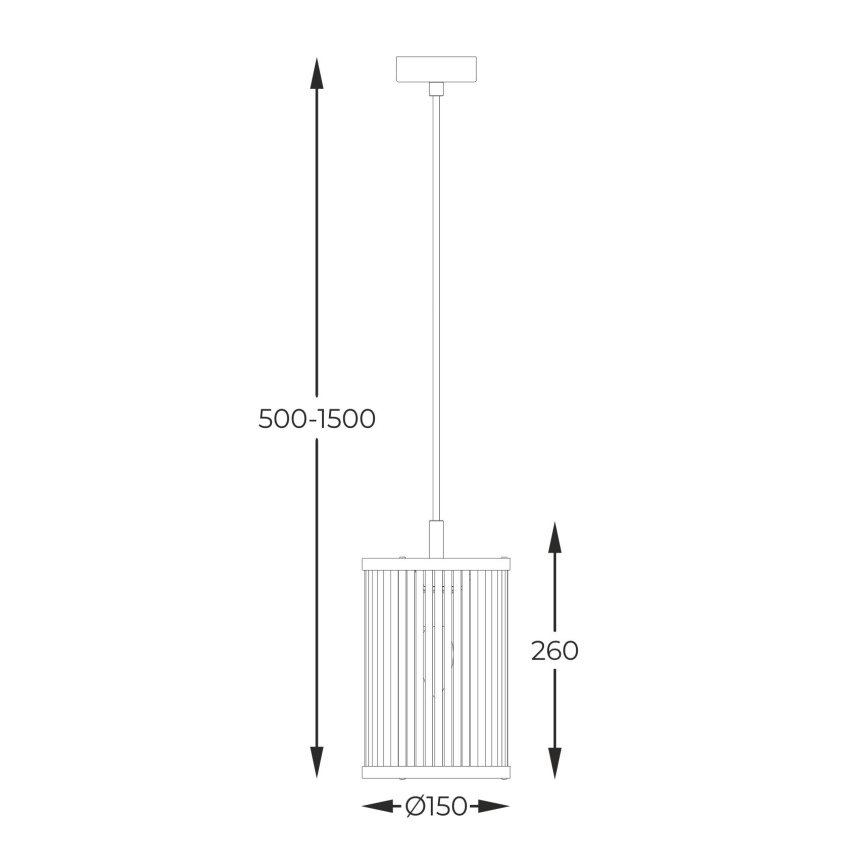Zuma Line - Candeeiro suspenso 1xE14/60W/230V preto