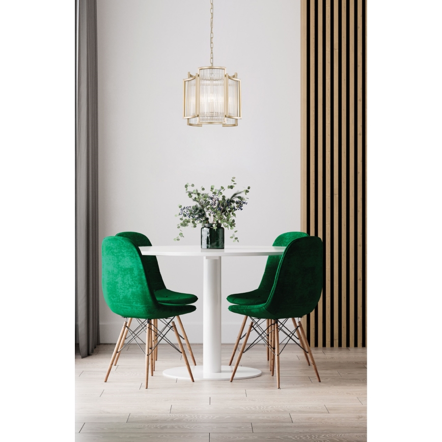 Zuma Line - Candeeiro suspenso 3xE14/60W/230V dourado
